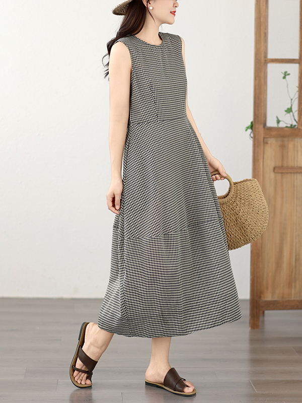 Slimming A-Line Vest Dress Sum - Summer Clothing Tagline 评论和价格