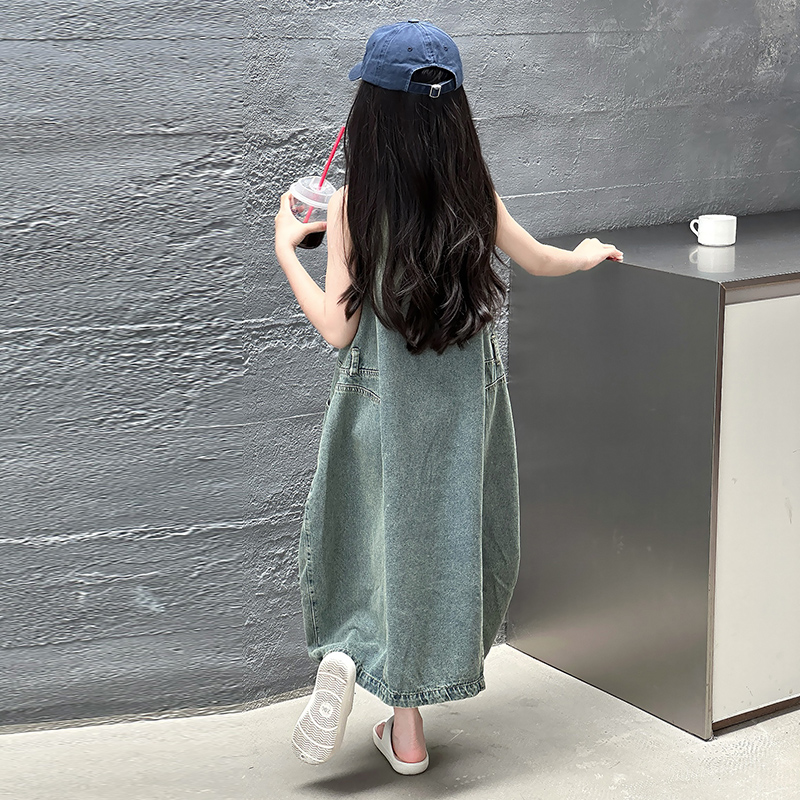 Vintage Blue Children Girls Hi - Summer Kids Clothing 评论和价格