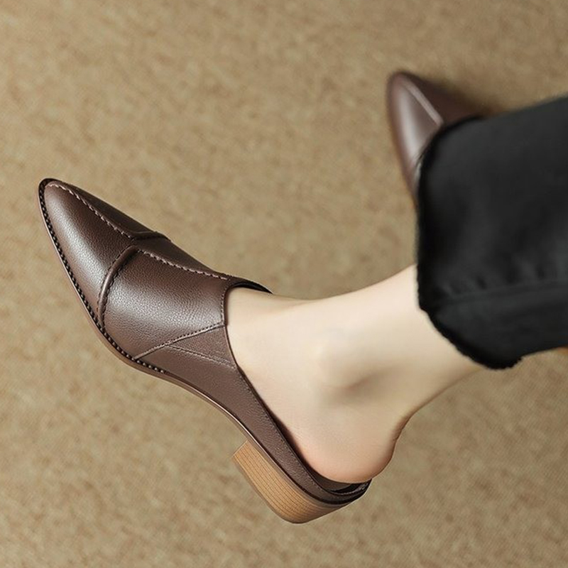 Women Slippers Chunky Mules Sh - Summer Clothing Elegant 评论和价格