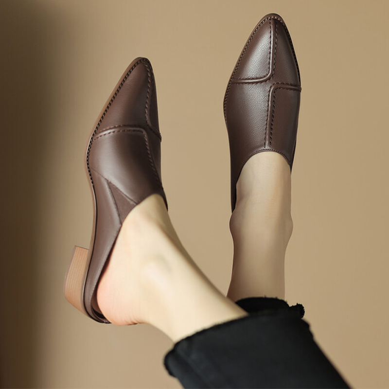 Women Slippers Chunky Mules Sh - Summer Clothing Elegant 评论和价格
