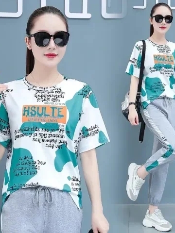Summer New Thin Short Sleeve H - Summer Clothing Tagline 评论和价格