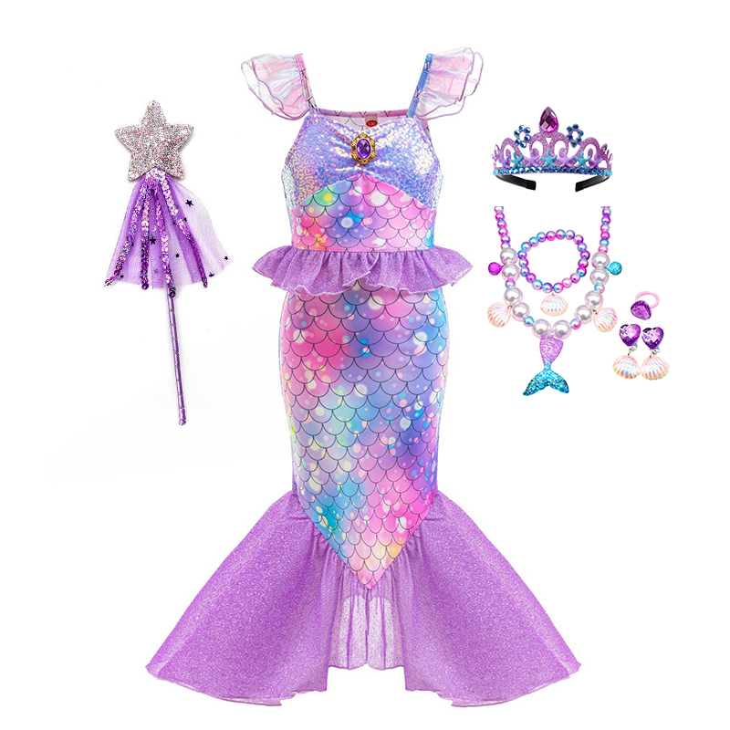 Disney New Ariel Princess Litt - Summer Kids Clothing 评论和价格