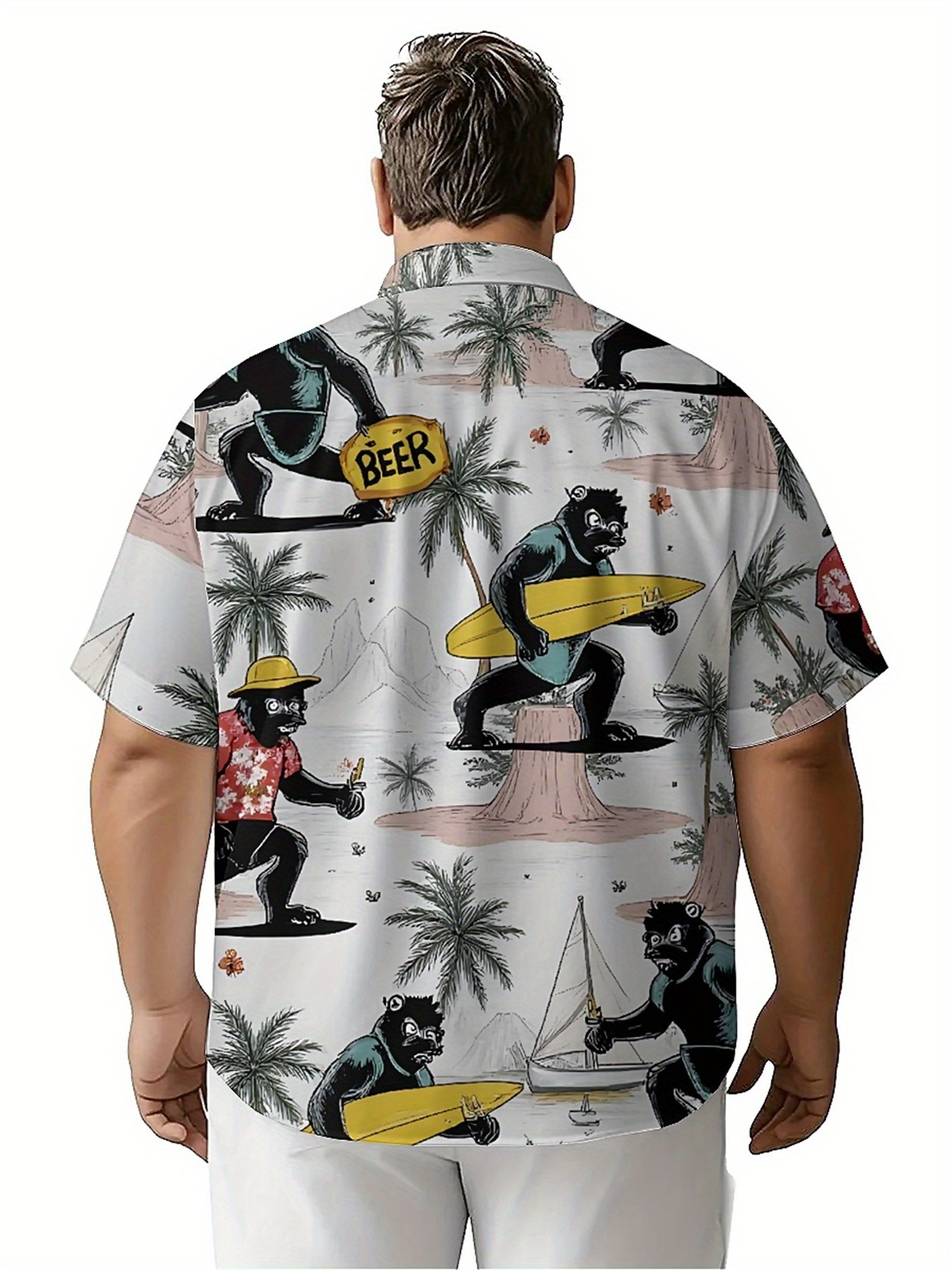 Men's Plus Size Hawaiian Shirt - Summer Clothing Patterns 评论和价格