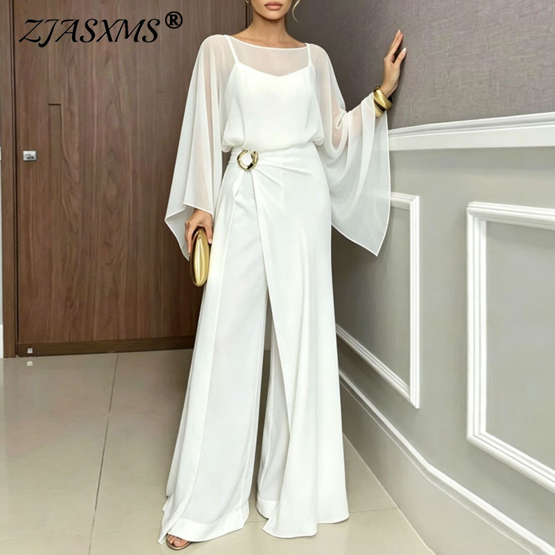 Women Formal Jumpsuit 2Pcs Set - Romper Playsuit Women 评论和价格
