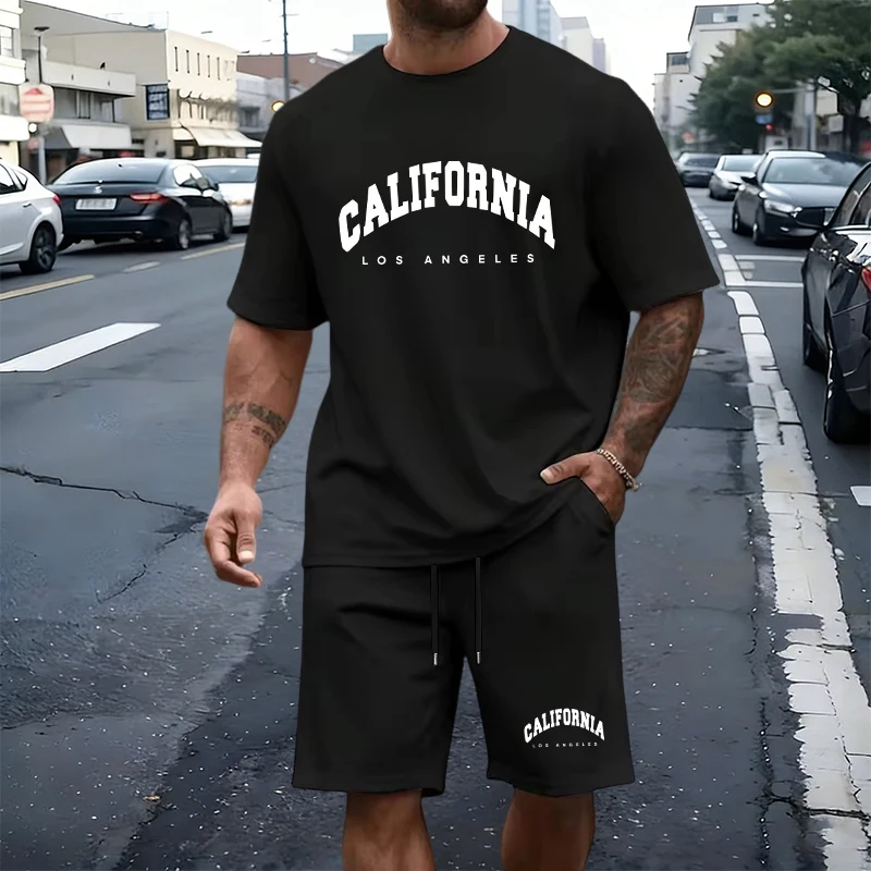 Men's T-Shirt Tracksuit Print  - Summer Knit Clothing 评论和价格